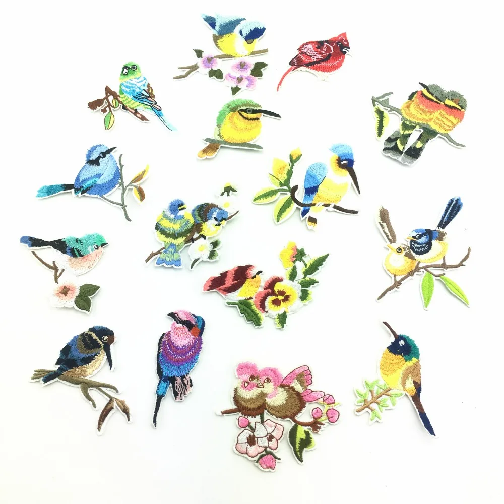 16pcs/set Cute fashion bird embroidery flower sticky cloth paste clothing patch hole DIY accessories iron-on bird patch
16pcs/set Cute fashion bird embroidery flower sticky cloth paste clothing patch hole DIY accessories iron-on bird patch