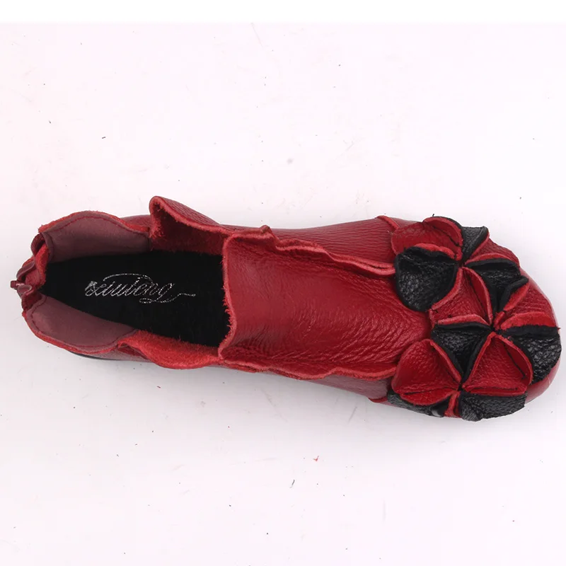 Женские ботинки из натуральной кожи Xiuteng винтажные ботильоны ручной работы с