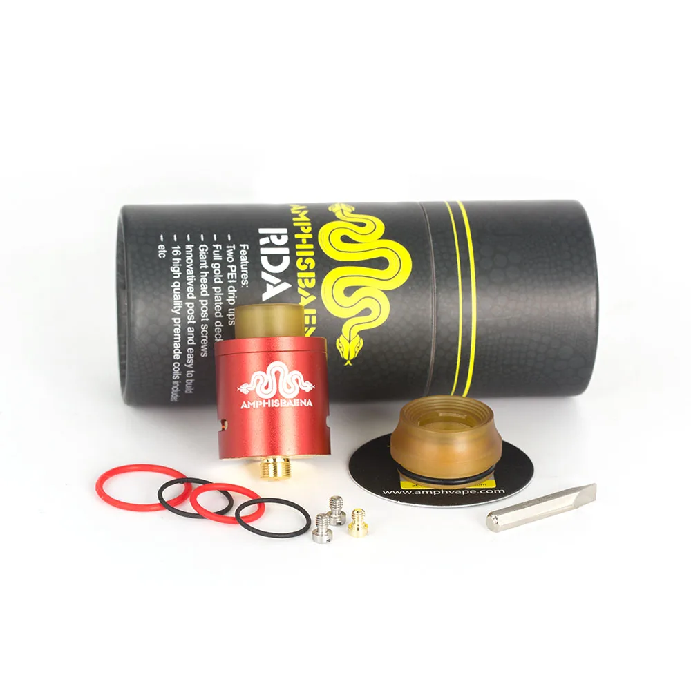 Amphisbaena RDA 2 PEI Drip Tips Gold Plated Deck 3 Styles 24mm Atomizer with Bottom Side Airflow E-cig Rebuildable Dripper Tank
Amphisbaena RDA 2 PEI Drip Tips Gold Plated Deck 3 Styles 24mm Atomizer with Bottom Side Airflow E-cig Rebuildable Dripper Tank