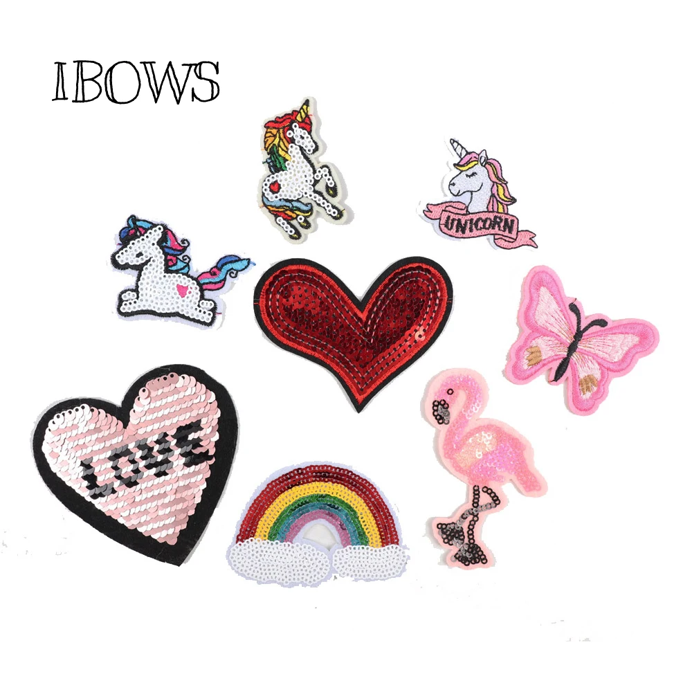 5PCS Embroidered Iron On Patches Unicorn Reversible Change Color Heart Sequins Patches Clothing DIY Motif Applique Patches
5PCS Embroidered Iron On Patches Unicorn Reversible Change Color Heart Sequins Patches Clothing DIY Motif Applique Patches