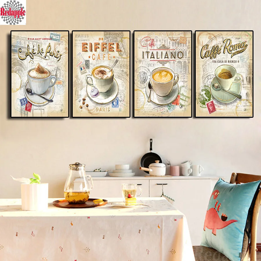 Kitchen Vintage Coffee Paris London 5d mosaic DIY Diamond Painting full square round Cross Stitch Diamond Embroidery 4pcs Decor
Kitchen Vintage Coffee Paris London 5d mosaic DIY Diamond Painting full square round Cross Stitch Diamond Embroidery 4pcs Decor