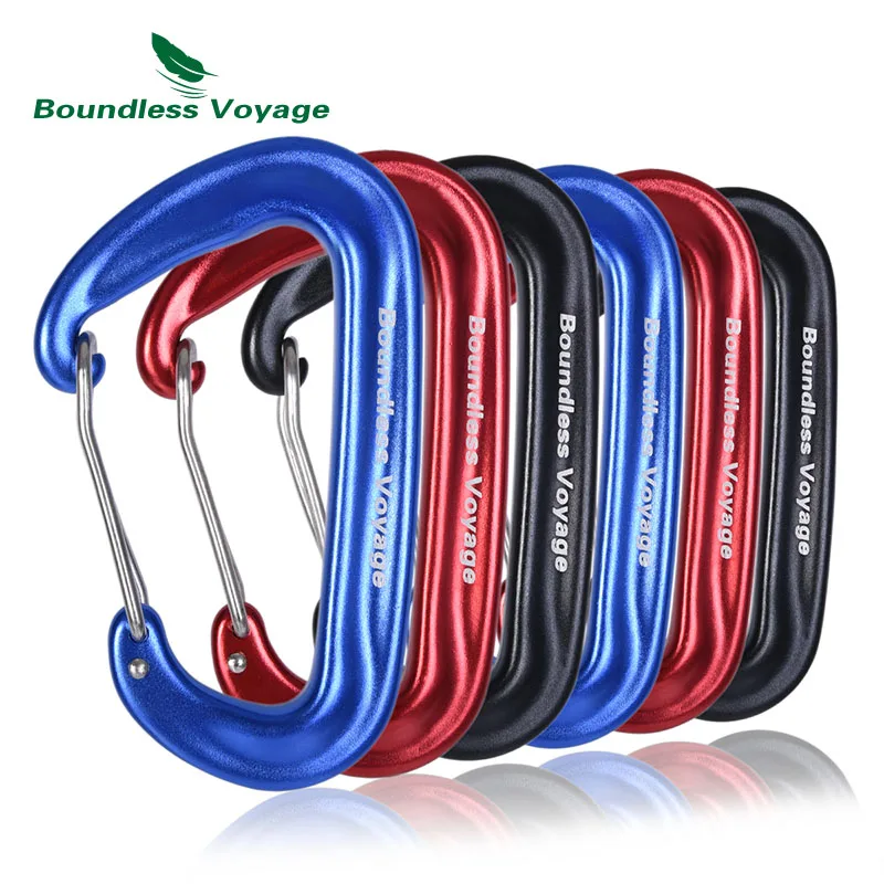 Boundless Voyage 12KN Climbing Carabiners Heavy Duty D-type Clips Aluminum Alloy Hook for Hammocks Camping
Boundless Voyage 12KN Climbing Carabiners Heavy Duty D-type Clips Aluminum Alloy Hook for Hammocks Camping