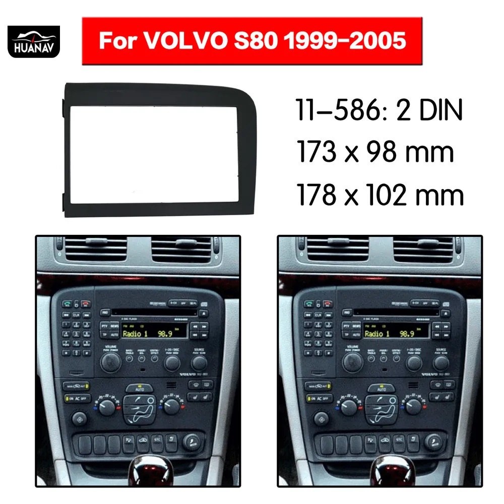 HUANAV Car Radio Fascia Car CD DVD fascia For 1999-2005 VOLVO S80 2DIN stereo Fascia Dash CD Trim Installation Frame Panel
HUANAV Car Radio Fascia Car CD DVD fascia For 1999-2005 VOLVO S80 2DIN stereo Fascia Dash CD Trim Installation Frame Panel