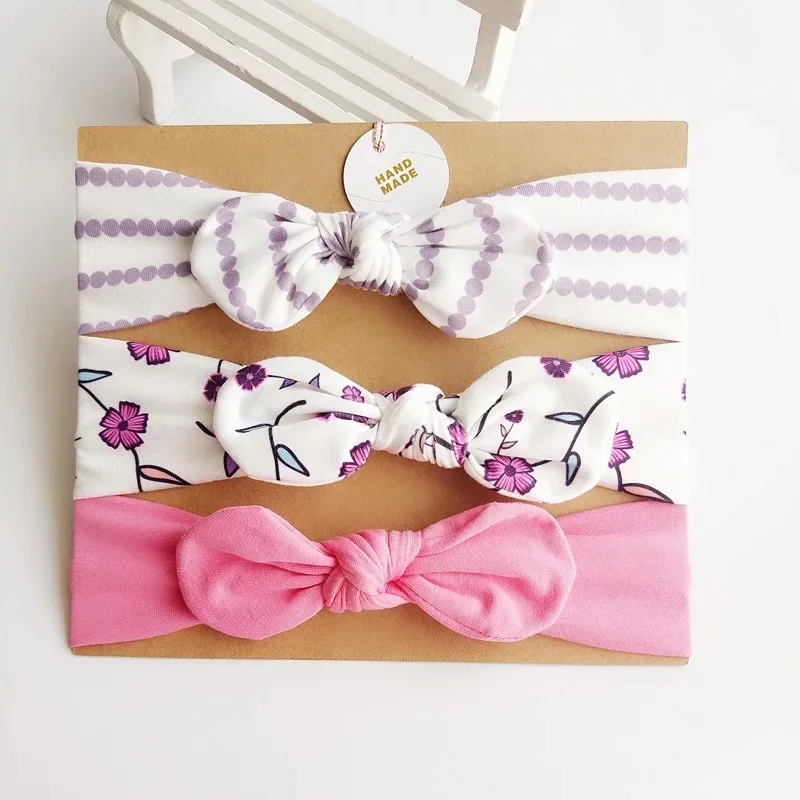 3pcs/lot baby girl headband for newborn babies hair band elastic accessories cotton headwear | Детская одежда и обувь