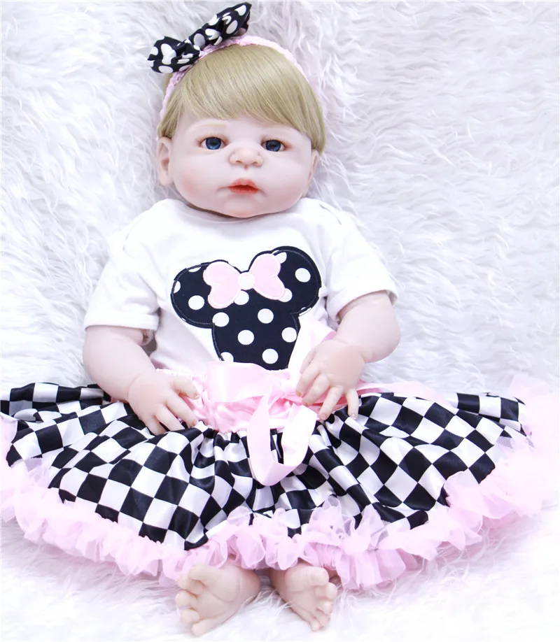 DollMai 57CM Real Baby Girl Reborn Doll Full Silicone Child Toddler Bath Toys Lifelike Realistic Babies bebes reborn bonecas
DollMai 57CM Real Baby Girl Reborn Doll Full Silicone Child Toddler Bath Toys Lifelike Realistic Babies bebes reborn bonecas