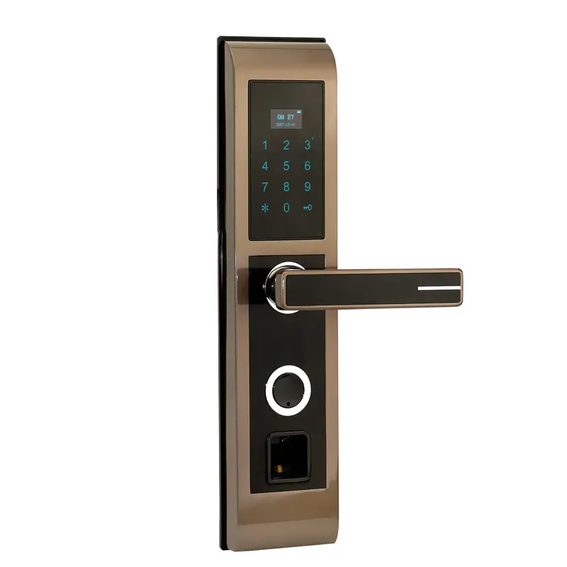 CYPATLIC JCF2019 Golden Color Cerradura Electronica Puerta biometric digital door locks with LCD display
CYPATLIC JCF2019 Golden Color Cerradura Electronica Puerta biometric digital door locks with LCD display