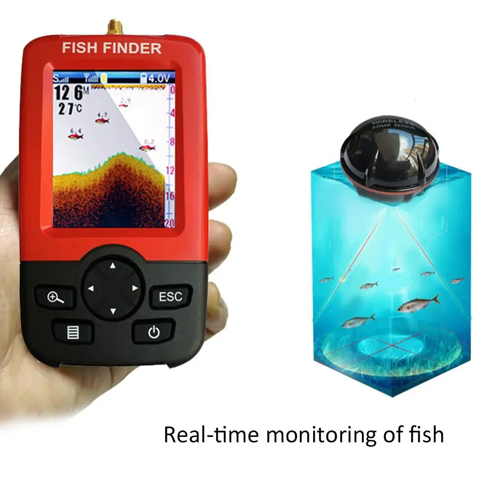 Smart Portable Depth Sonar Sensor Fish Finder With Wireless Fishfinder Probe For Lake Sea Saltwater Fishing
Smart Portable Depth Sonar Sensor Fish Finder With Wireless Fishfinder Probe For Lake Sea Saltwater Fishing
