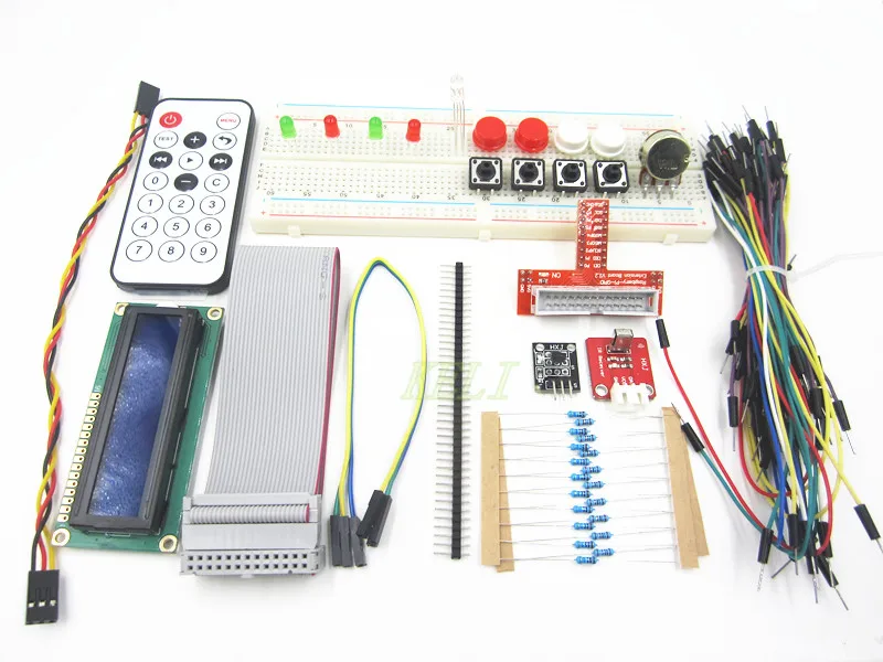 1 комплект Raspberry PI Kit макетная плата 1602 LCD GPIO адаптер кабель светодиодный датчик
1 комплект Raspberry PI Kit макетная плата 1602 LCD GPIO адаптер кабель светодиодный датчик