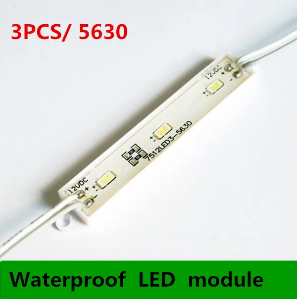 100 шт. SMD 5630 водонепроницаемый светодиодный модуль для канальных букв и рекламных светодиодных вывесок 3 светодиода
100 шт. SMD 5630 водонепроницаемый светодиодный модуль для канальных букв и рекламных светодиодных вывесок 3 светодиода