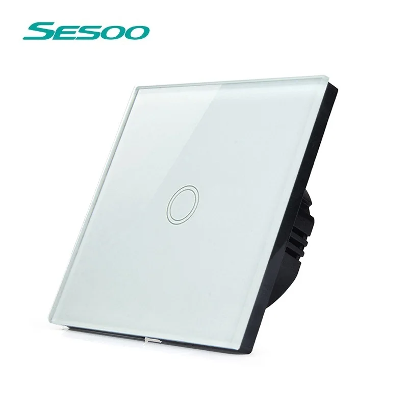 SESOO EU Standard Touch Switch, 1 Gang 1 Way,Wall Light Touch Screen Switch,Crystal Glass Switch Panel AC 110-250V for Lig
SESOO EU Standard Touch Switch, 1 Gang 1 Way,Wall Light Touch Screen Switch,Crystal Glass Switch Panel AC 110-250V for Lig