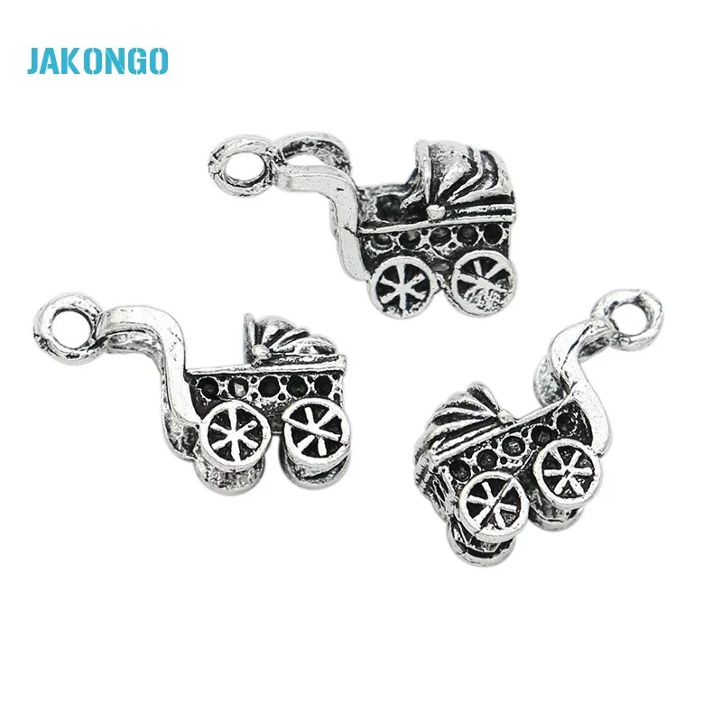 10Pcs Baby Use Baby Cart Antique Silver Plated Pendants for Necklace Jewelry Making DIY Handmade Craft 33x12mm
10Pcs Baby Use Baby Cart Antique Silver Plated Pendants for Necklace Jewelry Making DIY Handmade Craft 33x12mm
