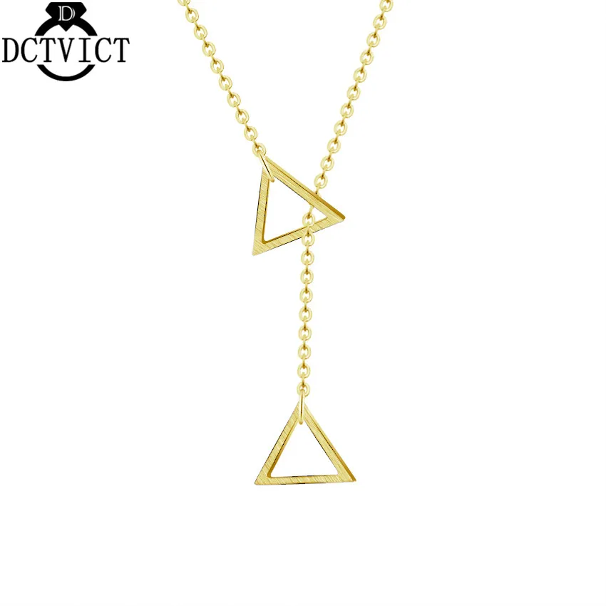 10Pcs Stainless Steel Double Triangle Necklace Chokers Geometric Women Jewelry Gold Collares Largos Para Mujer Bijoux
10Pcs Stainless Steel Double Triangle Necklace Chokers Geometric Women Jewelry Gold Collares Largos Para Mujer Bijoux