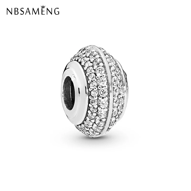 New Original Free Shipping Silver Plated Bead Sparkling Pave Charm Clear CZ Fit Bracelet Necklace DIY Women Jewelry
New Original Free Shipping Silver Plated Bead Sparkling Pave Charm Clear CZ Fit Bracelet Necklace DIY Women Jewelry