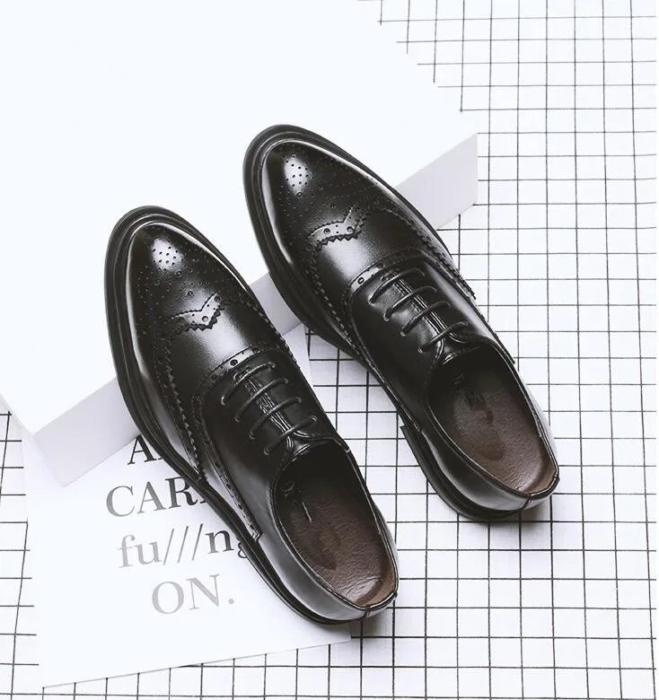 New 2018 Luxury Leather Brogue carved Mens Flats Shoes Pointed Toe PU Leather Dress Shoes for men big size 46 47
New 2018 Luxury Leather Brogue carved Mens Flats Shoes Pointed Toe PU Leather Dress Shoes for men big size 46 47