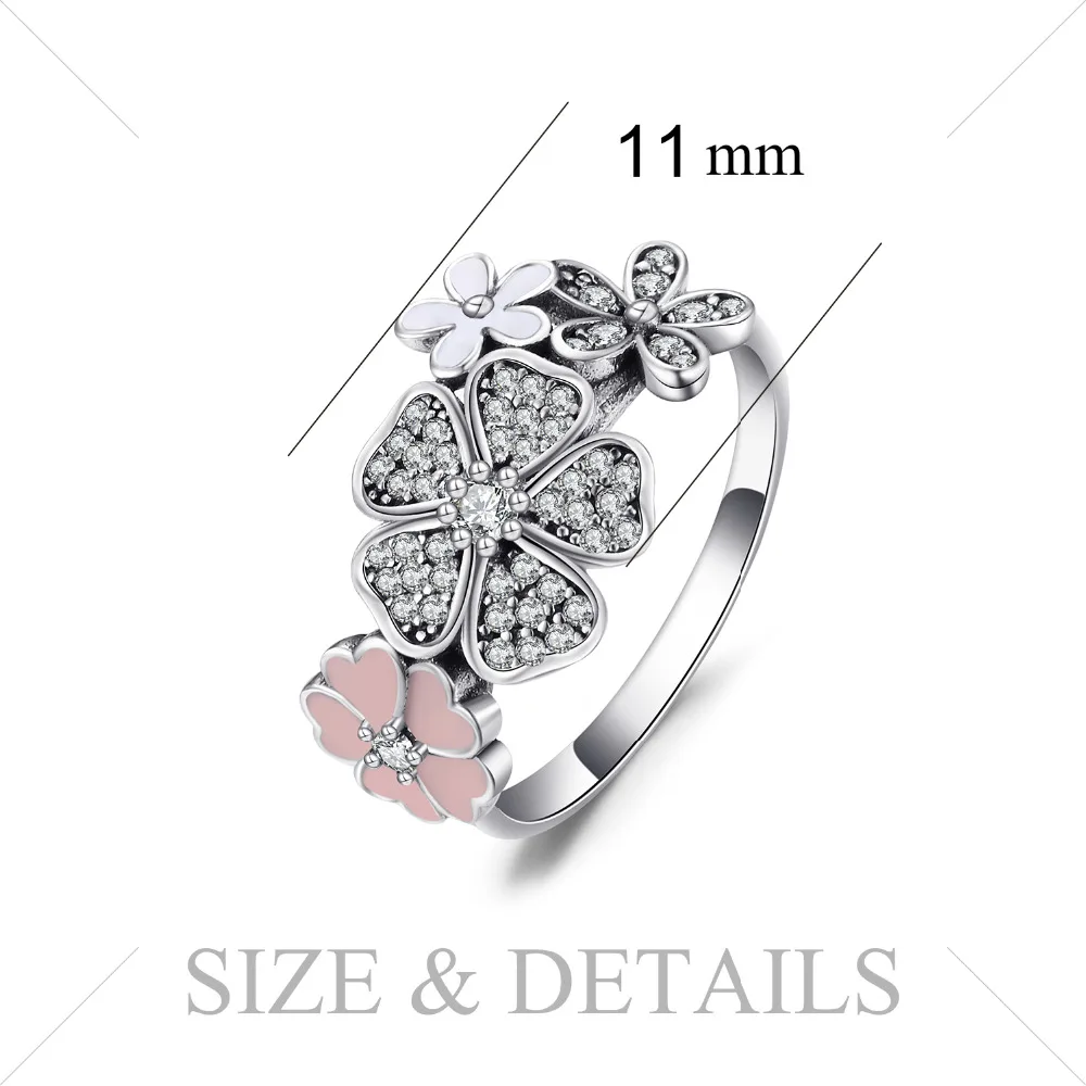 Jewelrypalace стерлингового серебра 925 блеск ромашки кубического циркония кольцо