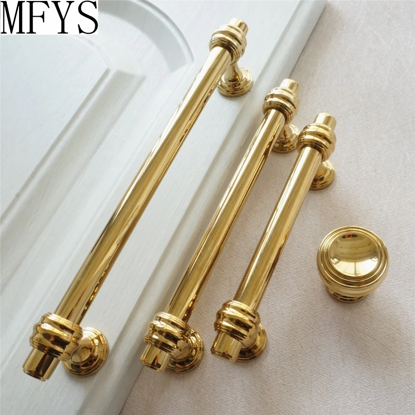 MFYS 3.78'' 5.0'' Bright Gold Door Knobs Zinc Alloy Handles for Drawers and Cabinets Kitchen Cabinet Hardware Wardrobe Pulls
MFYS 3.78'' 5.0'' Bright Gold Door Knobs Zinc Alloy Handles for Drawers and Cabinets Kitchen Cabinet Hardware Wardrobe Pulls
