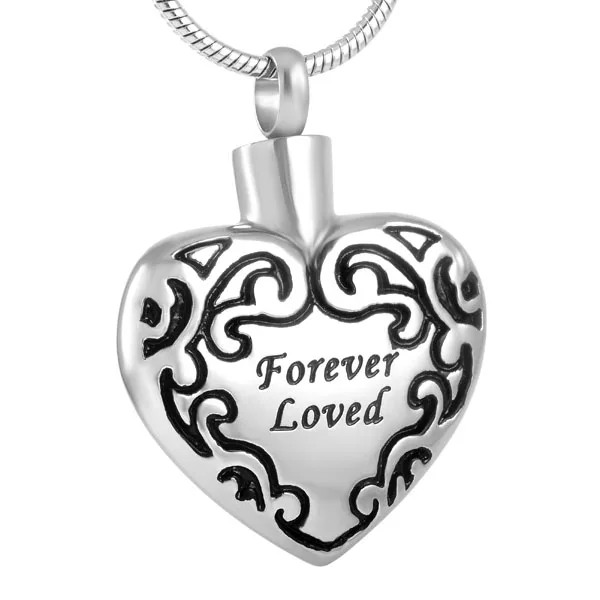 IJD8490 "Forever Loved" NEW Stainless Steel Heart Shape Cremation Pendant Ashes Holder Keepsake Memorial Necklace of Loved One
IJD8490 "Forever Loved" NEW Stainless Steel Heart Shape Cremation Pendant Ashes Holder Keepsake Memorial Necklace of Loved One