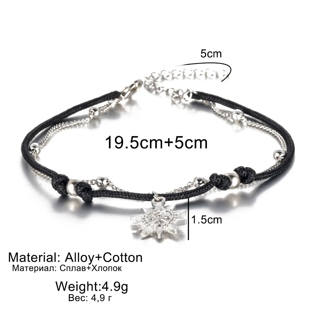 KISSWIFE Vintage Boho Multi Layer Beads Anklets For Women Fashion Sun Pendent Anklet Handmade Chain Foot Party Jewelry
KISSWIFE Vintage Boho Multi Layer Beads Anklets For Women Fashion Sun Pendent Anklet Handmade Chain Foot Party Jewelry