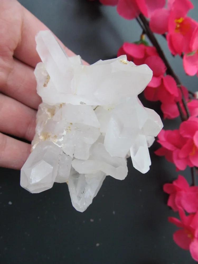 C59 Natural White Quartz Flowers Crystal Clusters Decoration Resistant Healing Stone Feng Shui Decoration 183g
C59 Natural White Quartz Flowers Crystal Clusters Decoration Resistant Healing Stone Feng Shui Decoration 183g