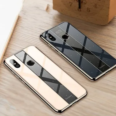Чехол для Xiaomi Redmi Note 7 Роскошный чехол из ТПУ с краями и твердым оргстеклом