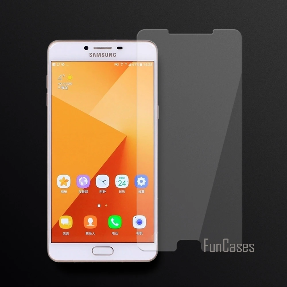 Закаленное Стекло для samsung Galaxy C9 Экран Защитная пленка 2.5D изогнутый край спереди
