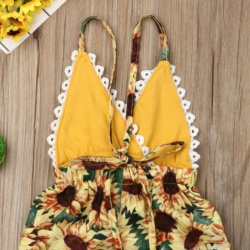 Newborn Toddler Baby Girl Lace Sunflower Romper Lace Sleeveless Jumpsuit Outfit Sunsuit
Newborn Toddler Baby Girl Lace Sunflower Romper Lace Sleeveless Jumpsuit Outfit Sunsuit