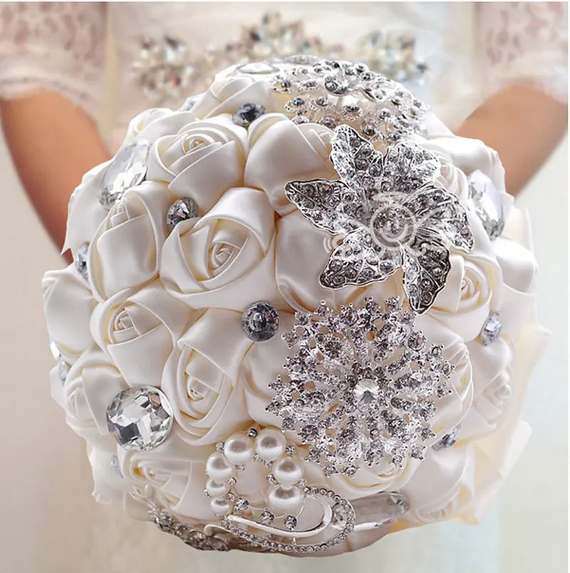 6 Colors Brand New Luxury Hand Made DIA 20cm Silver Crystal Brooch Ribbon Jewelry Bridal Wedding Bouquet Decoration Home Flower
6 Colors Brand New Luxury Hand Made DIA 20cm Silver Crystal Brooch Ribbon Jewelry Bridal Wedding Bouquet Decoration Home Flower