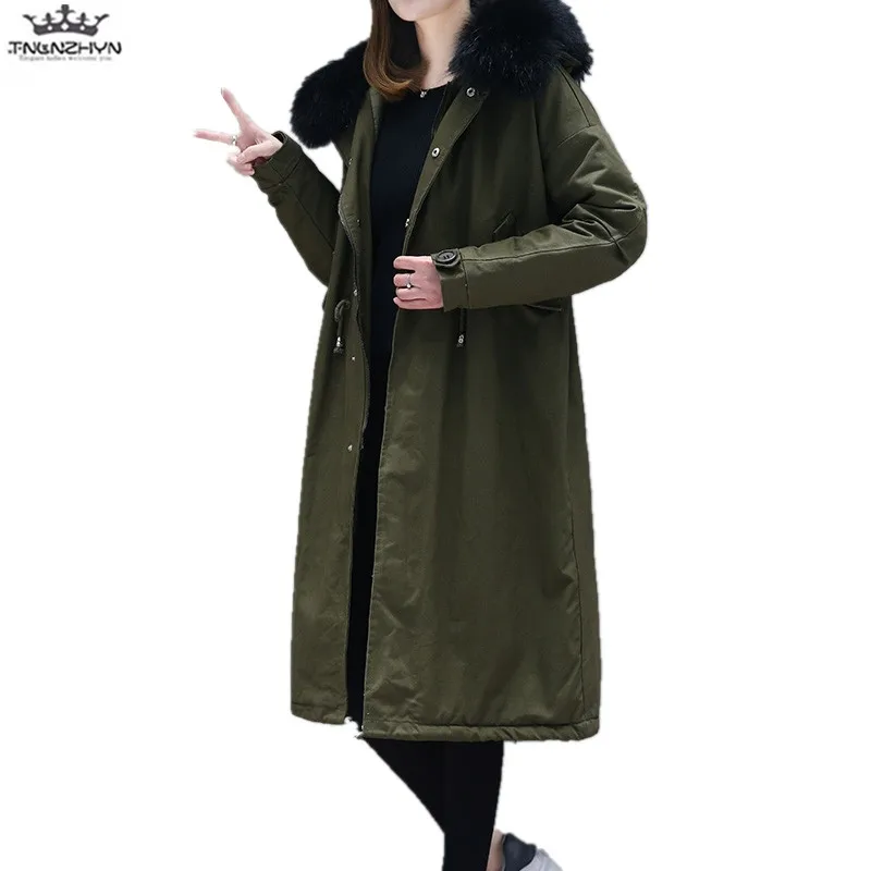 tnlnzhyn 2019 New Winter Jacket Women Warm Large Fur Collar Medium long Down Cotton Jacket Thick Hooded Down Parkas Coats Y787
tnlnzhyn 2019 New Winter Jacket Women Warm Large Fur Collar Medium long Down Cotton Jacket Thick Hooded Down Parkas Coats Y787
