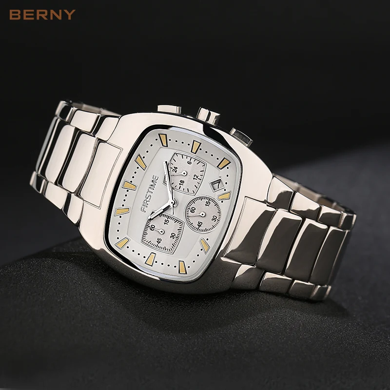 Berny Мужские кварцевые часы мужские Модный Топ люксовый бренд Relogio Saat Montre Horloge Masculino