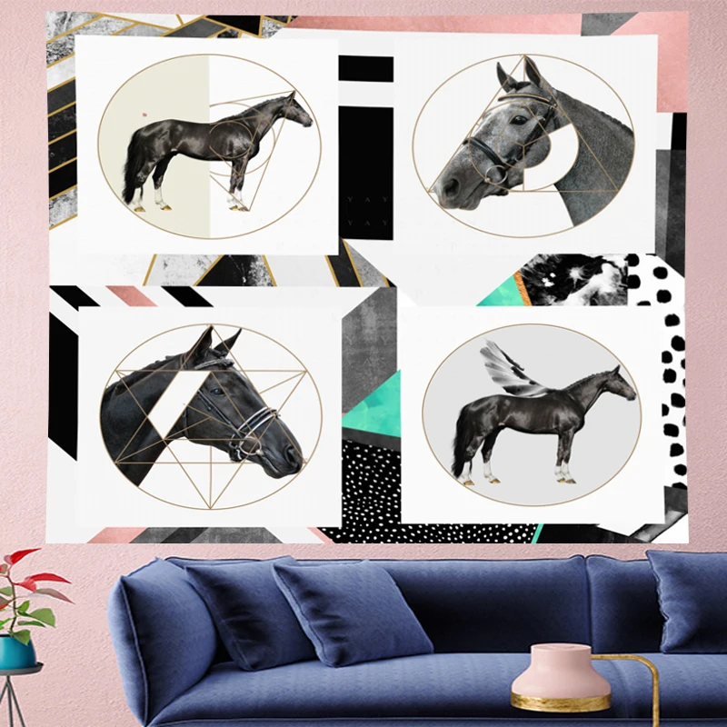 Personality Geometric stripe abstract wall hanging structure horse Tapestries hippies Psychedelic Wall carpet Hanging Home Decor
Personality Geometric stripe abstract wall hanging structure horse Tapestries hippies Psychedelic Wall carpet Hanging Home Decor