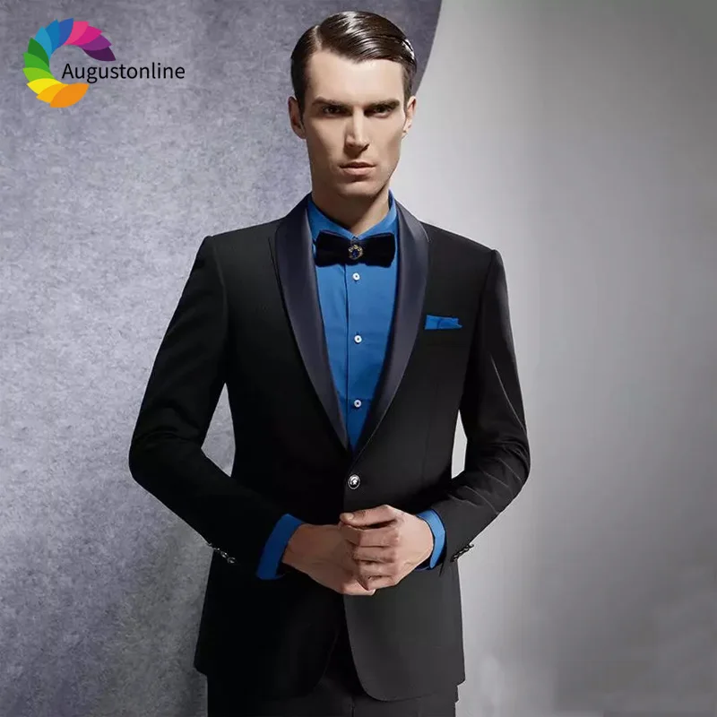 Black Wedding Suits Groom Wear Tuxedos Slim Fit Men Suits Shawl Lapel 2 Pieces (Jacket+Pants) Prom Blazer Costume Homme Best Man
Black Wedding Suits Groom Wear Tuxedos Slim Fit Men Suits Shawl Lapel 2 Pieces (Jacket+Pants) Prom Blazer Costume Homme Best Man