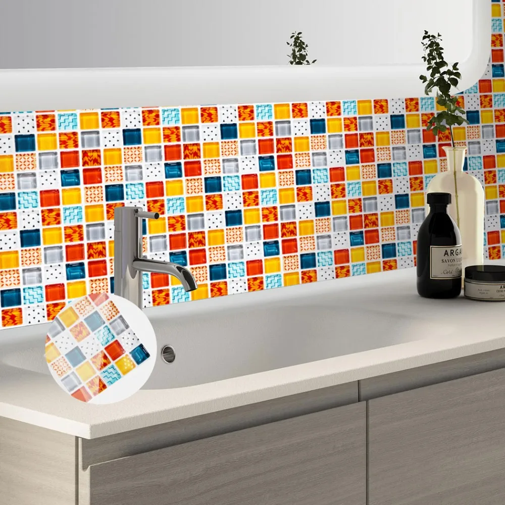 Фото Мозаичная плитка наклейка для ванной кухни водонепроницаемые - купить