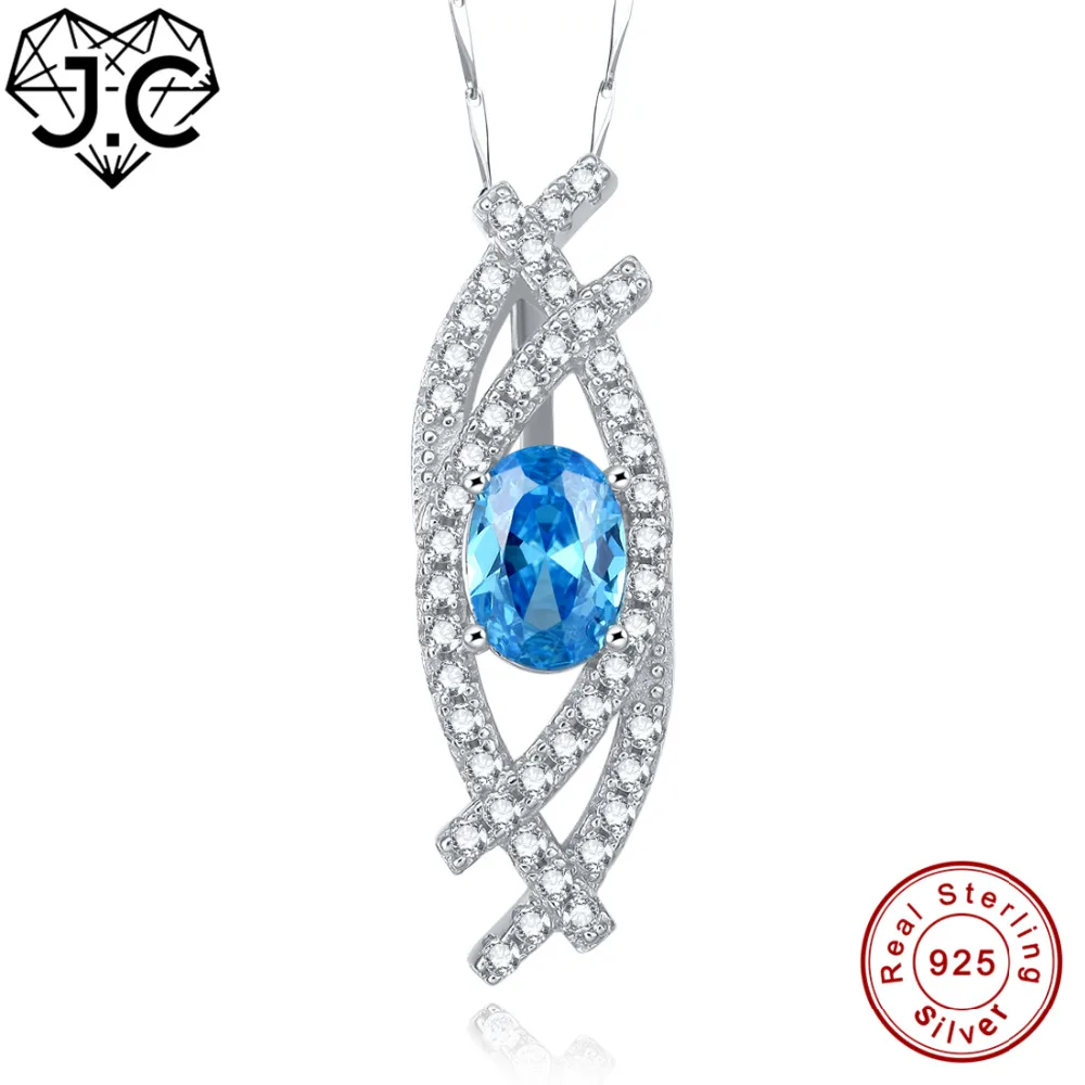 J.C Topaz Solid Real 925 Sterling Silver Necklace Pendants For Women Oval Cut Wonderful Blue & Emerald Fine Jewelry Accessories
J.C Topaz Solid Real 925 Sterling Silver Necklace Pendants For Women Oval Cut Wonderful Blue & Emerald Fine Jewelry Accessories