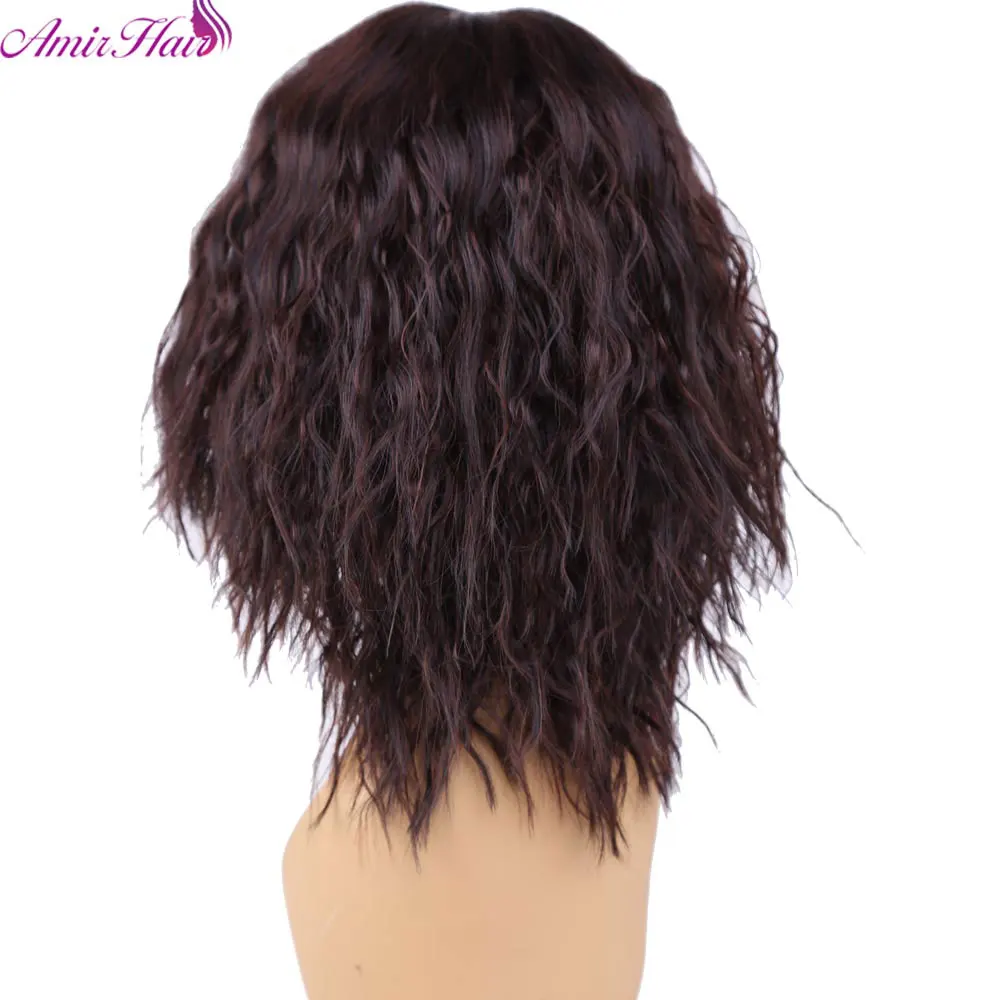 Амир волосы Ombre коричневые 14 дюйм(ов) кудрявый парик с Синтетические чёлки волос