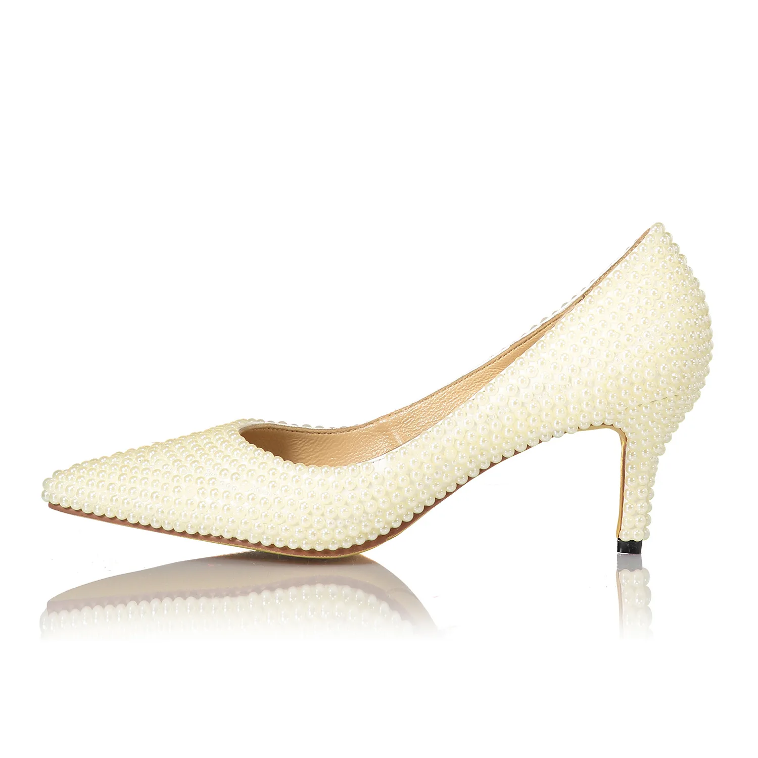 Beige Pearls Bride Shoes Personalized Custom Color Female 7cm Middle Heels Wedding Pumps With Beads Party Graceful Ladies Shoes
Beige Pearls Bride Shoes Personalized Custom Color Female 7cm Middle Heels Wedding Pumps With Beads Party Graceful Ladies Shoes