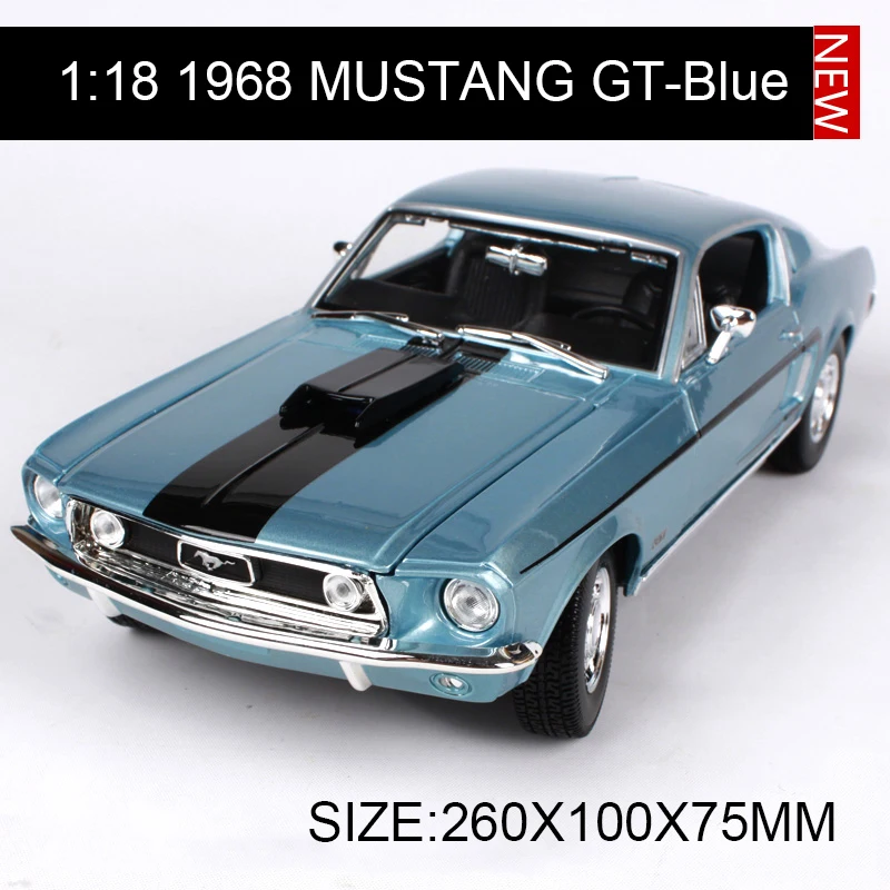 Maisto 1:18 diecast Car 1968 Mustang GT Cobra Jet Classic Cars 1:18 Alloy Car Metal Vehicle Collectible Models toys For Gift
Maisto 1:18 diecast Car 1968 Mustang GT Cobra Jet Classic Cars 1:18 Alloy Car Metal Vehicle Collectible Models toys For Gift