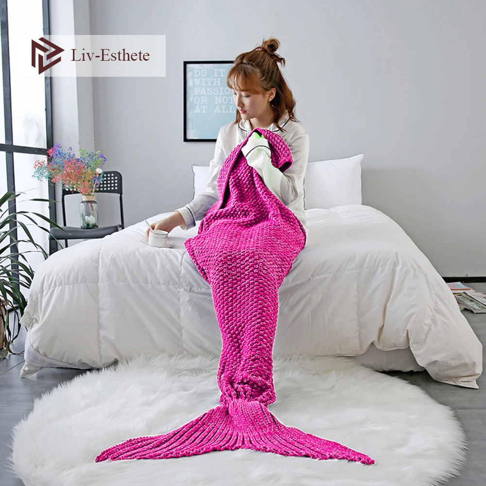 Liv-Esthete Rose Red Mermaid Tail Blanket Throw Blanket For Adult Kids Sofa Bed Sleeping Bag Wrap Knitted Blanket Best Gift
Liv-Esthete Rose Red Mermaid Tail Blanket Throw Blanket For Adult Kids Sofa Bed Sleeping Bag Wrap Knitted Blanket Best Gift