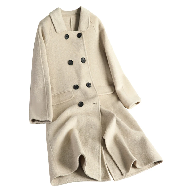 New double-sided wool overcoat, mid-long anti-season doll collar, skinny Korean version
New double-sided wool overcoat, mid-long anti-season doll collar, skinny Korean version