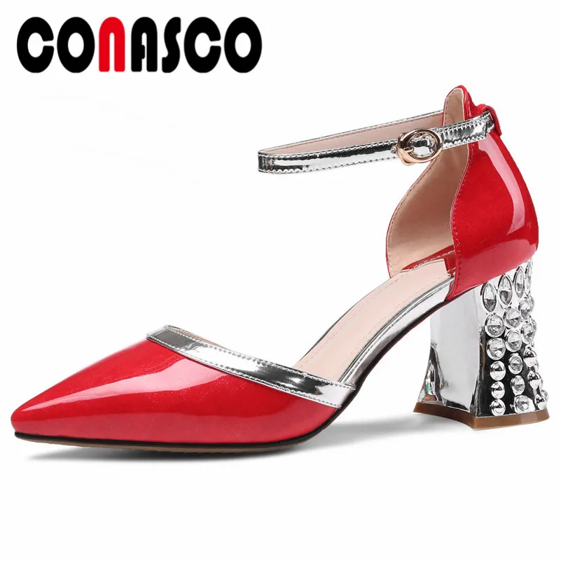 CONASCO Spring Summer Elegant Sexy Pumps Women New Fashion Rhinestone High Heels Prom Party Dress Shoes Woman Buckle Strap Pumps
CONASCO Spring Summer Elegant Sexy Pumps Women New Fashion Rhinestone High Heels Prom Party Dress Shoes Woman Buckle Strap Pumps