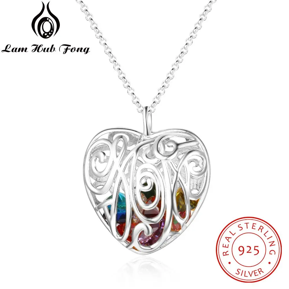 Personalized 925 Sterling Silver Heart Pendant Necklace Birthstone Hollow Out Cage Necklace Jewelry Gift for Wife (Lam Hub Fong)
Personalized 925 Sterling Silver Heart Pendant Necklace Birthstone Hollow Out Cage Necklace Jewelry Gift for Wife (Lam Hub Fong)