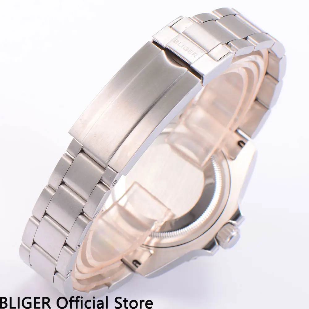 BLIGER 40MM Fashion Pink White Dial Stainless Steel Bracelet Sapphire Ceramic Bezel Miyota Automatic Movement Men's Watches C15
BLIGER 40MM Fashion Pink White Dial Stainless Steel Bracelet Sapphire Ceramic Bezel Miyota Automatic Movement Men's Watches C15