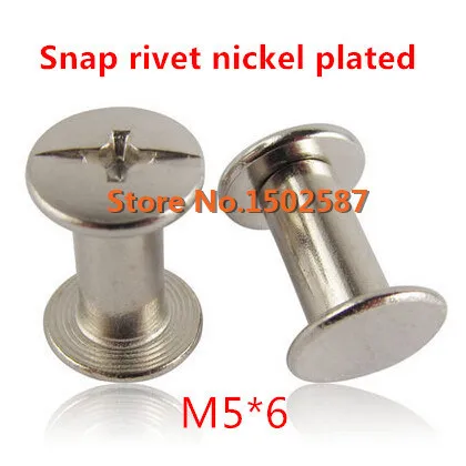 100 Pieces/lot M5*6 Album Picture Book Screw Male-Female Snap Rivets Nickel Plated
100 Pieces/lot M5*6 Album Picture Book Screw Male-Female Snap Rivets Nickel Plated