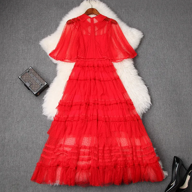 White Red Party Long Dresses 2019 Summer Fashion Women Turn-down Collar Sexy Sheer Lace Mesh Patchwork Long Maxi Dress Cape
White Red Party Long Dresses 2019 Summer Fashion Women Turn-down Collar Sexy Sheer Lace Mesh Patchwork Long Maxi Dress Cape