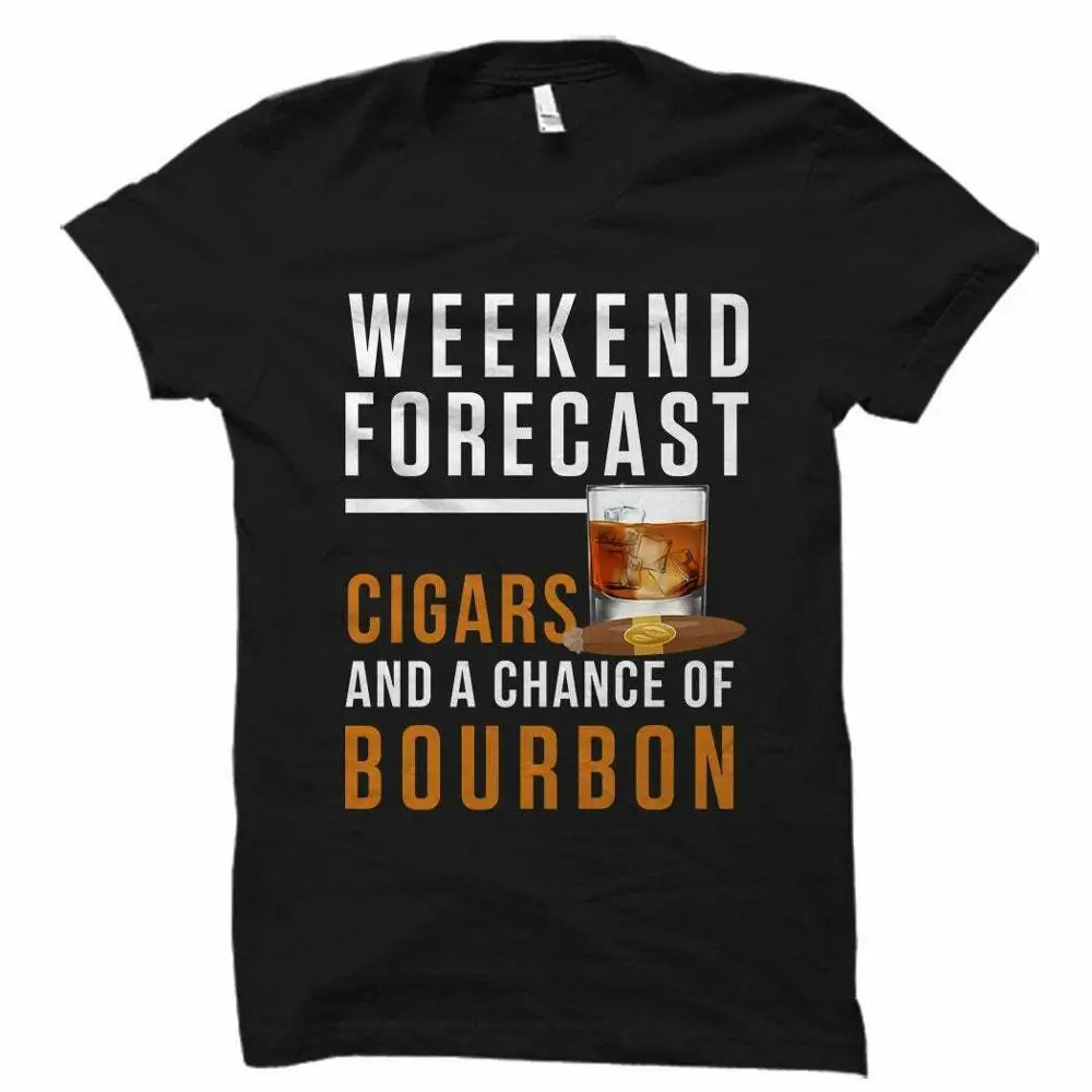 Cigars Shirt, Cigars Gift, Bourbon Shirt, Bourbon Gift, Cigars Men 2019 Fashion Print Men Short Sleeve Clothing Custom T Shirt
