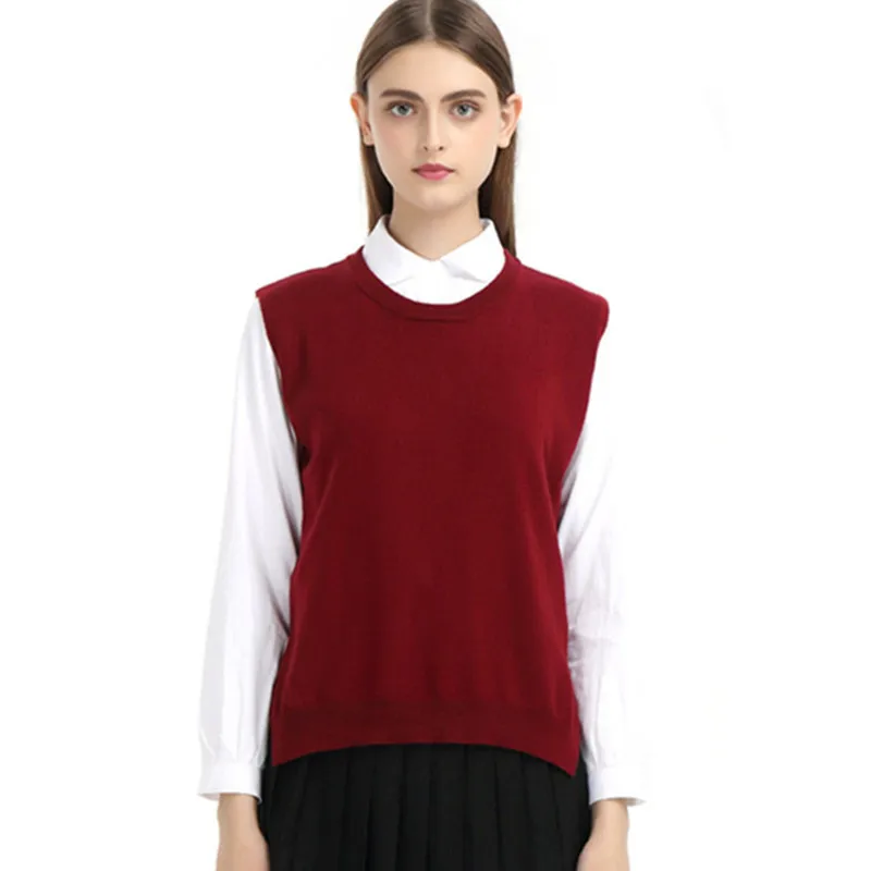 Sleeveless Knit Women's Vest Round Neck Back Slit Vest Tank Top Thin Sweater Coat
Sleeveless Knit Women's Vest Round Neck Back Slit Vest Tank Top Thin Sweater Coat