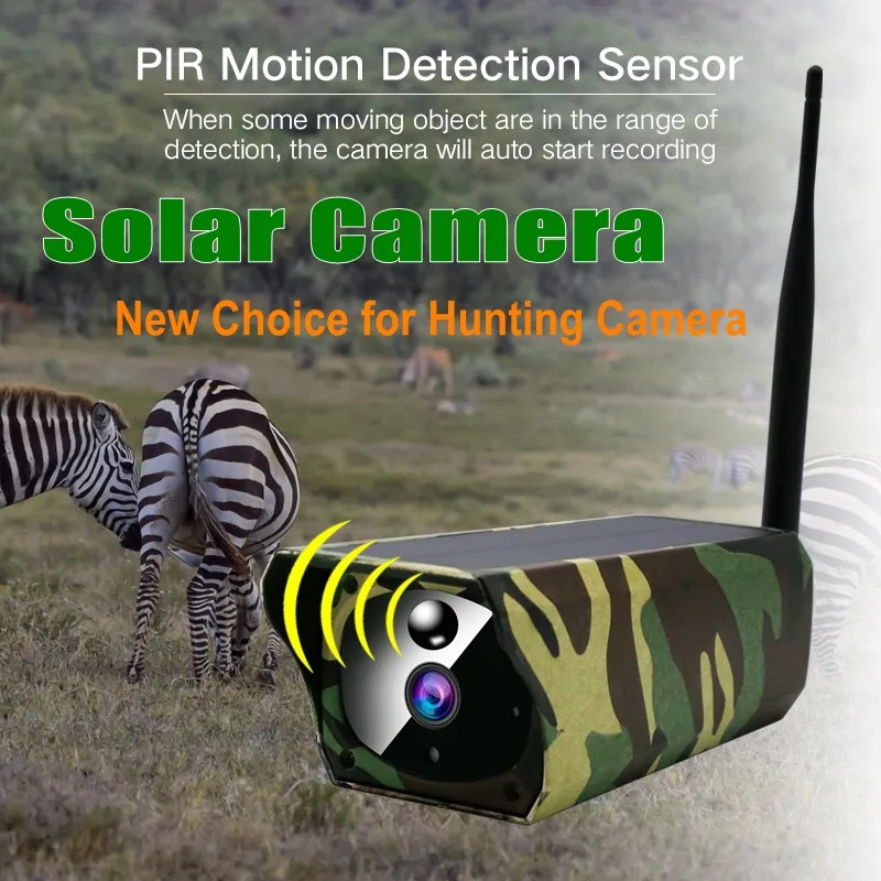 Solar IP Camera Camouflage Hunting Camera 1080P IP67 Waterproof Outdoor Wifi Security Surveillance CCTV Camrea IR Night Vision
Solar IP Camera Camouflage Hunting Camera 1080P IP67 Waterproof Outdoor Wifi Security Surveillance CCTV Camrea IR Night Vision