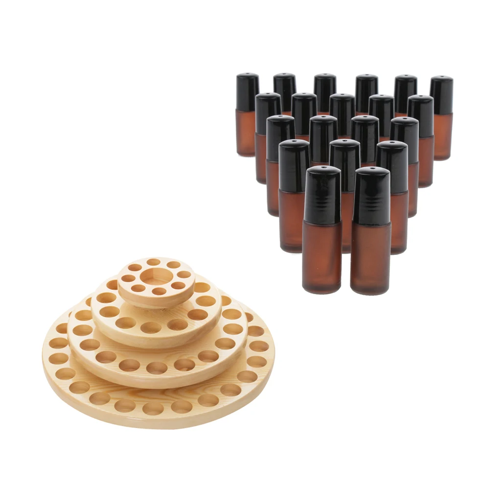 Wood Rotatable Essential Oil Display Rack Organizer Stand + 20 Pieces Refillable Roller Ball Empty Bottles
Wood Rotatable Essential Oil Display Rack Organizer Stand + 20 Pieces Refillable Roller Ball Empty Bottles