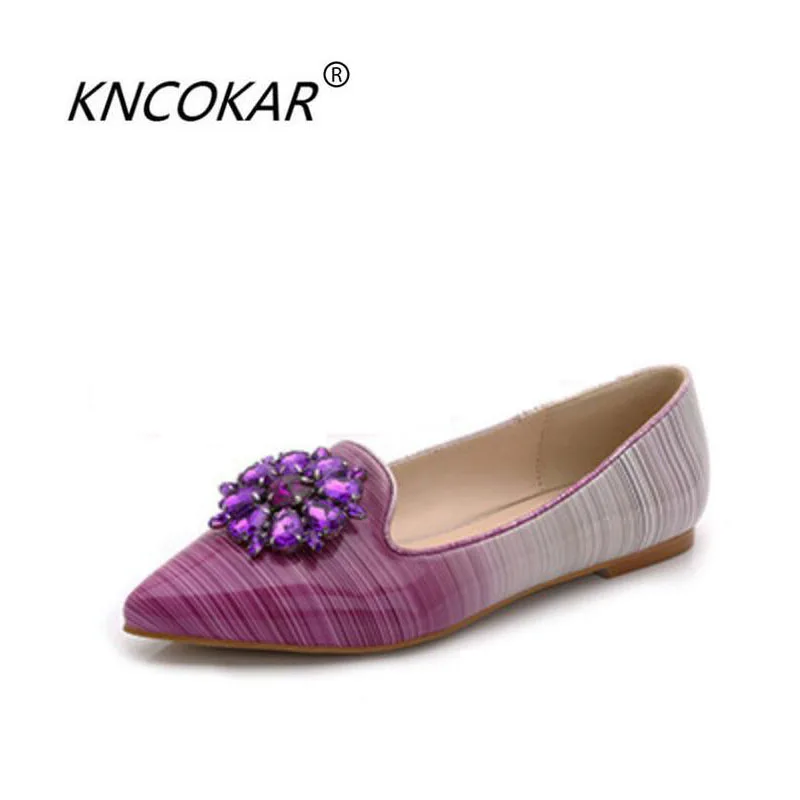 KNCOKAR Spring and summer fall new style fashionable water drill clasp stripe shallow mouth low heel pointy flat shoes
KNCOKAR Spring and summer fall new style fashionable water drill clasp stripe shallow mouth low heel pointy flat shoes
