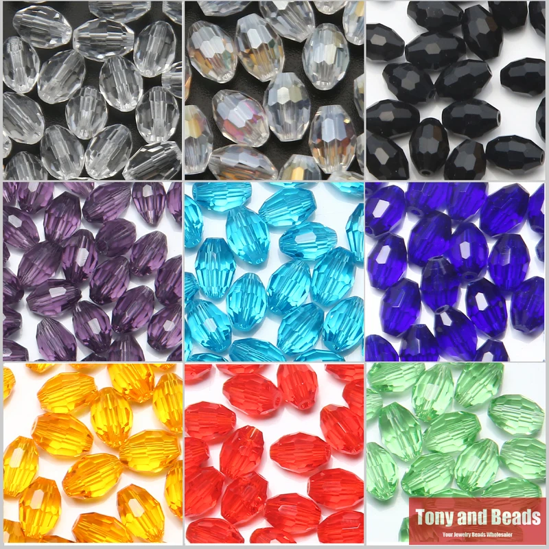 (100Pcs/Lot) 4x6mm Rice Faceted Glass Crystal Spacer Beads For Jewelry Making 17Colors
(100Pcs/Lot) 4x6mm Rice Faceted Glass Crystal Spacer Beads For Jewelry Making 17Colors
