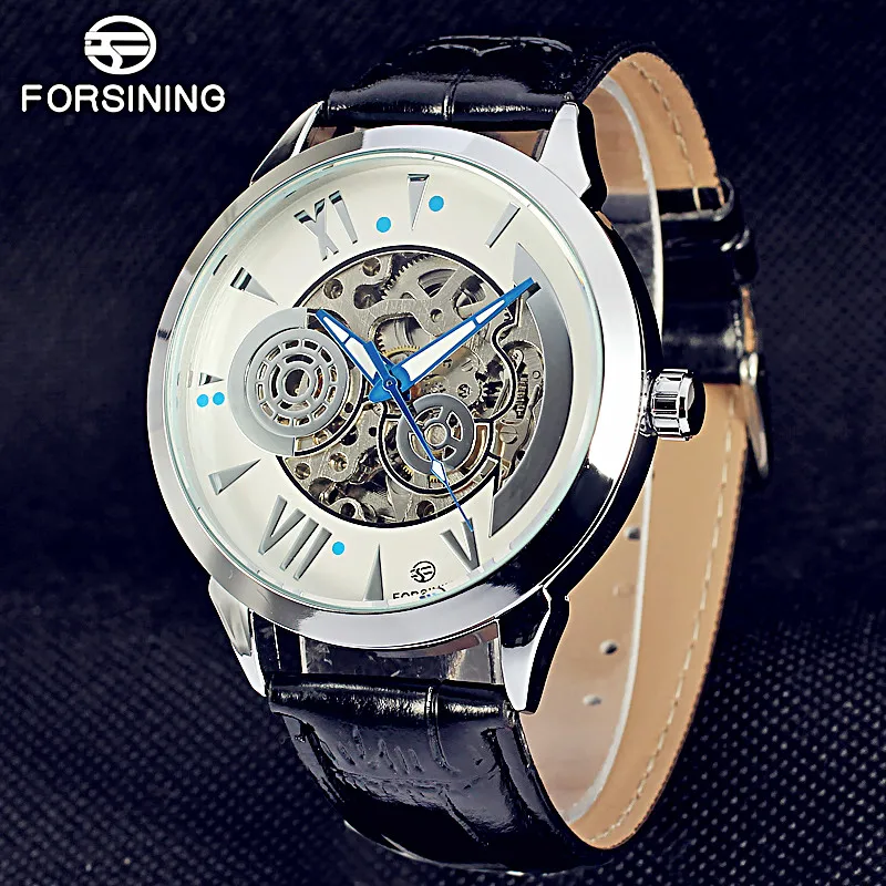 Luxury Brand FORSINING Watches Men Transparent Black Leather Skeleton Automatic Mechanical Wrist Watch Hollow Relogio Masculino
Luxury Brand FORSINING Watches Men Transparent Black Leather Skeleton Automatic Mechanical Wrist Watch Hollow Relogio Masculino